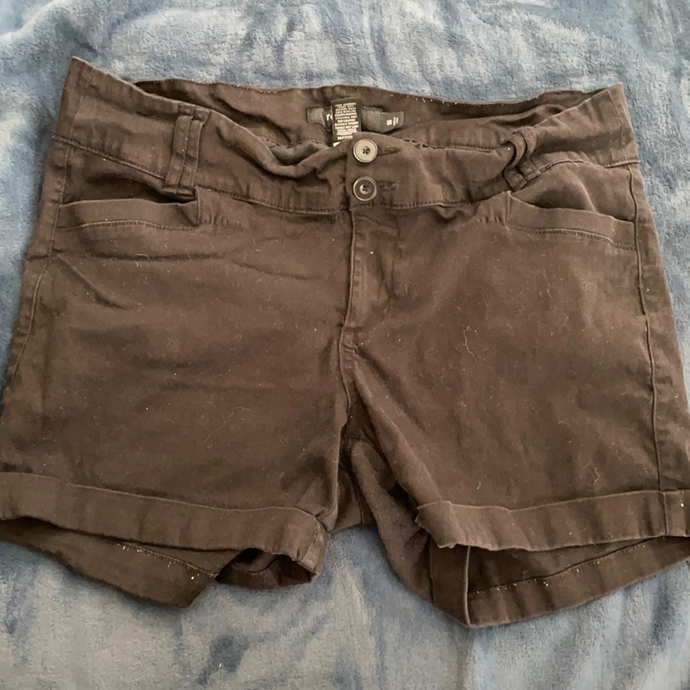Black high waist shorts